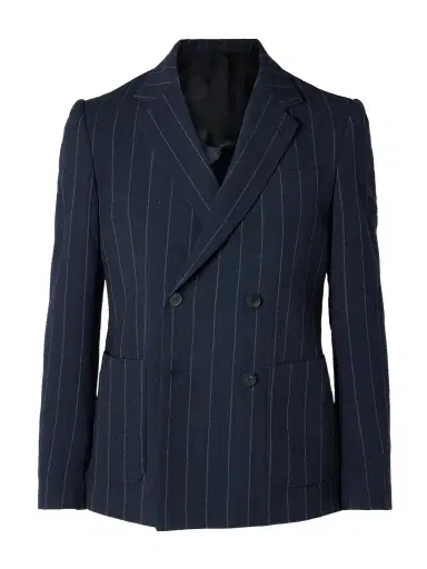MR P. Slim-Fit Pinstriped Wool-Blend Seersucker Suit Jacket - Men | Thumbnail 1
