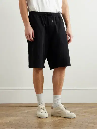 Brunello Cucinelli Straight-Leg Cotton-Blend Jersey Drawstring Shorts - Men | Thumbnail 3 Brunello Cucinelli Straight-Leg Cotton-Blend Jersey Drawstring Shorts - Men | Thumbnail 3