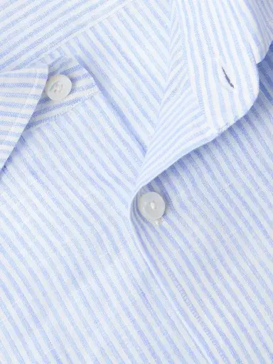 Zegna Oasi Striped Linen Shirt - Men | Thumbnail 5 Zegna Oasi Striped Linen Shirt - Men | Thumbnail 5
