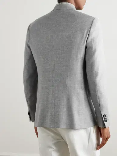 Zegna Riviera Slim-Fit Wool, Silk and Linen-Blend Suit Jacket - Men | Thumbnail 3 Zegna Riviera Slim-Fit Wool, Silk and Linen-Blend Suit Jacket - Men | Thumbnail 3
