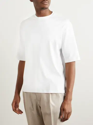 Loro Piana Tremezzo Sea Island Cotton-Jersey T-Shirt - Men | Thumbnail 3
