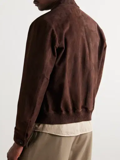Loro Piana Kane Rain System® Suede Bomber Jacket - Men | Thumbnail 3