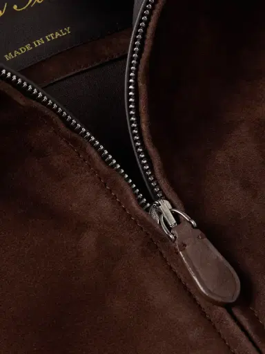 Loro Piana Kane Rain System® Suede Bomber Jacket - Men | Thumbnail 4