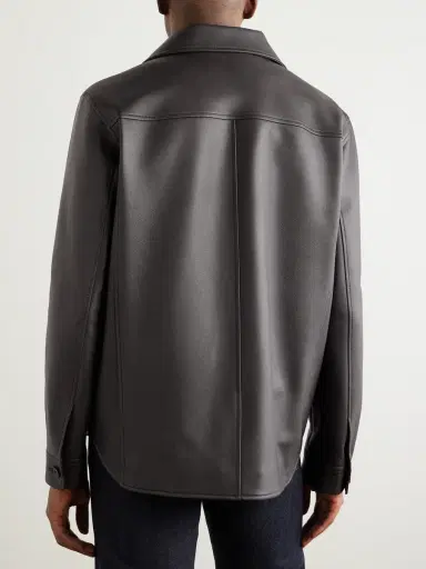 Loro Piana Evandro Full Grain Leather Overshirt - Men | Thumbnail 3 Loro Piana Evandro Full Grain Leather Overshirt - Men | Thumbnail 3