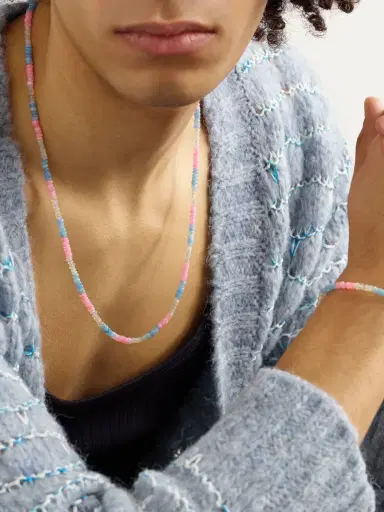 JIA JIA Gold Opal Beaded Necklace - Men | Thumbnail 2 JIA JIA Gold Opal Beaded Necklace - Men | Thumbnail 2