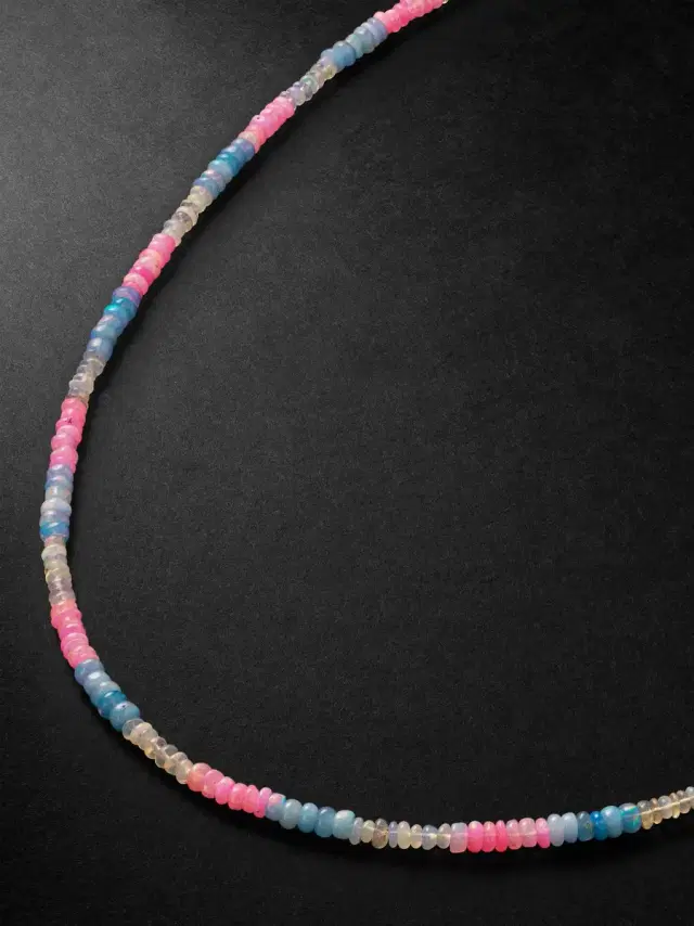 JIA JIA Gold Opal Beaded Necklace - Men