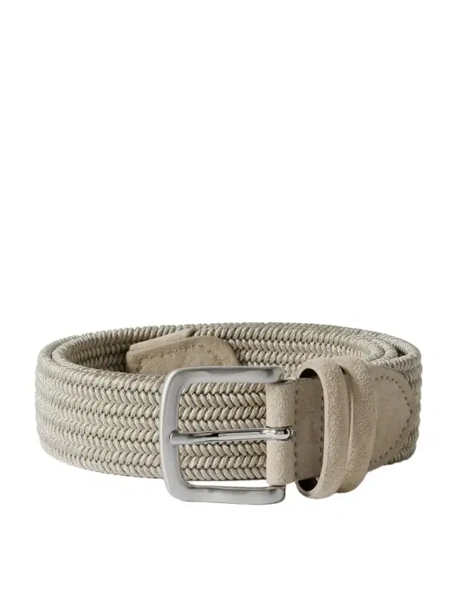 MR P. 3.5cm Suede-Trimmed Woven Belt - Men