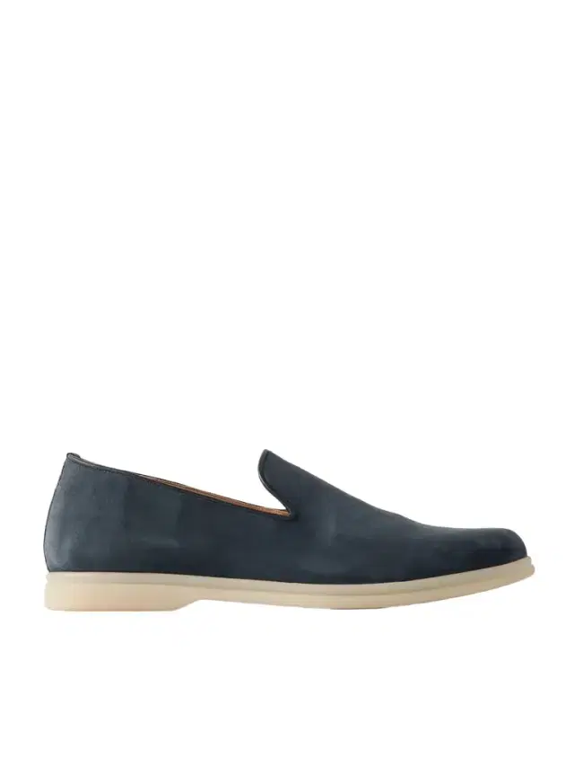 Rubinacci Mod Mare Leather-Trimmed Suede Loafers - Men