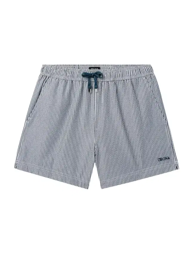 Zegna Straight-Leg Mid-Length Striped Seersucker Shorts - Men