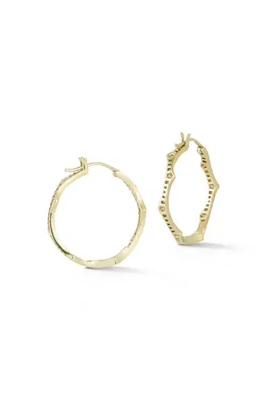 PARULINA Briar Diamond Hoop Earrings | Thumbnail 1