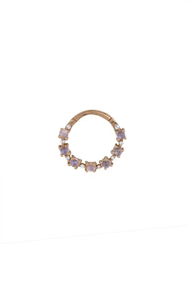 BVLA Moonstone Diamond Setevos Hinge Ear Ring