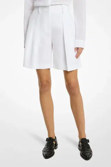 Michael Kors Collection Pleated Trouser Shorts | Thumbnail 2