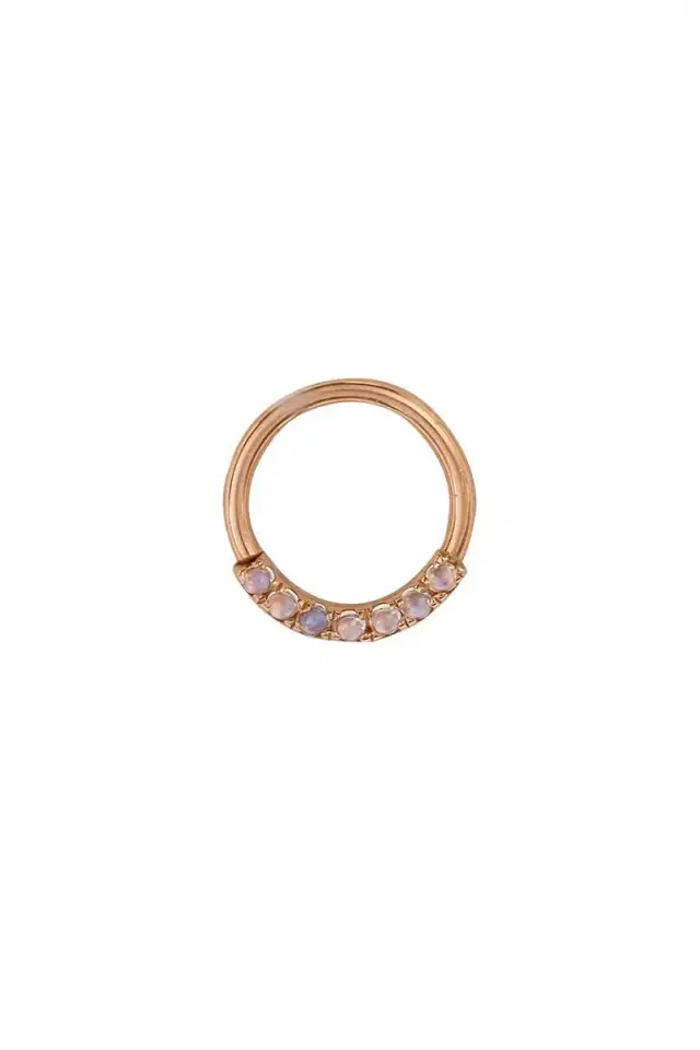 BVLA Rainbow Moonstone Blaze 7 Fixed Ear Ring