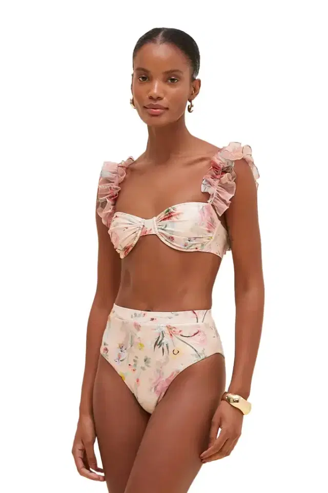 PatBo LILY FLOWER HIGH WAIST BIKINI BOTTOM