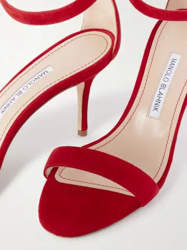 Manolo Blahnik Chaos 70 Suede Sandals | Thumbnail 4 Manolo Blahnik Chaos 70 Suede Sandals | Thumbnail 4