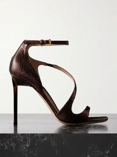 Tom Ford Newton Snake-effect Leather Sandals | Thumbnail 1 Tom Ford Newton Snake-effect Leather Sandals | Thumbnail 1