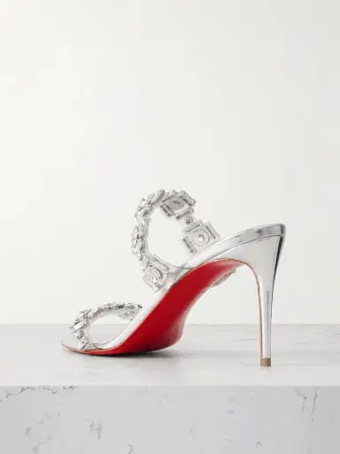 Christian Louboutin Just Jewel 85 Crystal-embellished Pvc And Leather Sandals | Thumbnail 3