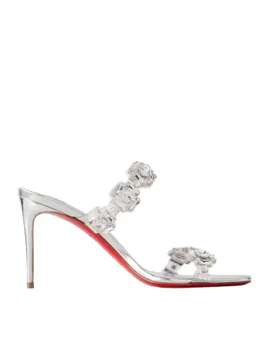 Christian Louboutin Just Jewel 85 Crystal-embellished Pvc And Leather Sandals | Thumbnail 1
