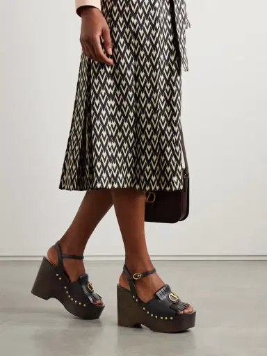 Valentino Garavani Vlogo Studded Platform Wedge Sandals | Thumbnail 2 Valentino Garavani Vlogo Studded Platform Wedge Sandals | Thumbnail 2