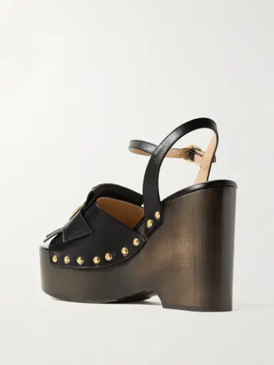 Valentino Garavani Vlogo Studded Platform Wedge Sandals | Thumbnail 3 Valentino Garavani Vlogo Studded Platform Wedge Sandals | Thumbnail 3