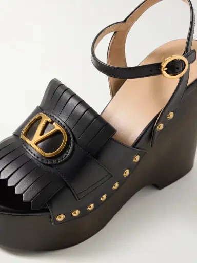 Valentino Garavani Vlogo Studded Platform Wedge Sandals | Thumbnail 4 Valentino Garavani Vlogo Studded Platform Wedge Sandals | Thumbnail 4