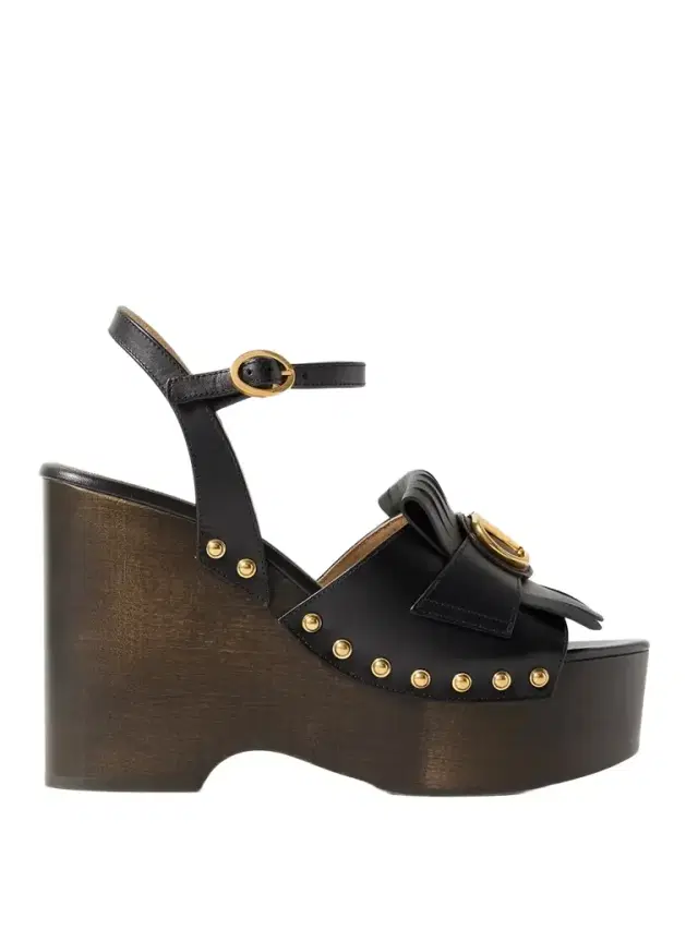 Vlogo Studded Platform Wedge Sandals