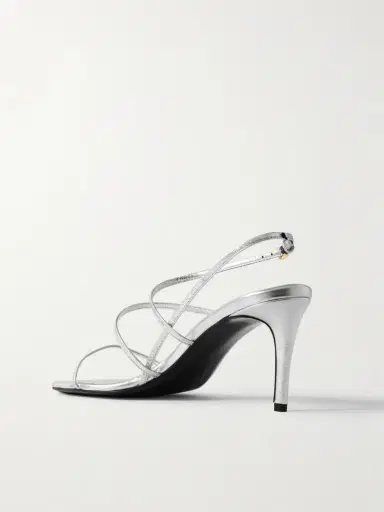 Khaite Loop Metallic Crinkled-leather Sandals | Thumbnail 3 Khaite Loop Metallic Crinkled-leather Sandals | Thumbnail 3