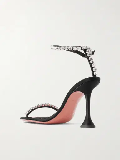 Amina Muaddi Gigi Crystal-embellished Satin Sandals | Thumbnail 3 Amina Muaddi Gigi Crystal-embellished Satin Sandals | Thumbnail 3