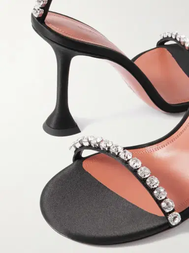 Amina Muaddi Gigi Crystal-embellished Satin Sandals | Thumbnail 4 Amina Muaddi Gigi Crystal-embellished Satin Sandals | Thumbnail 4