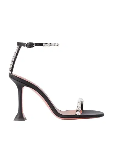 Amina Muaddi Gigi Crystal-embellished Satin Sandals | Thumbnail 1 Amina Muaddi Gigi Crystal-embellished Satin Sandals | Thumbnail 1