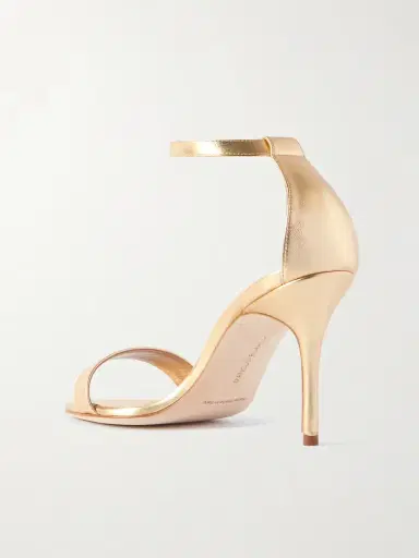 Manolo Blahnik Chaos 90 Metallic Leather Sandals | Thumbnail 3 Manolo Blahnik Chaos 90 Metallic Leather Sandals | Thumbnail 3