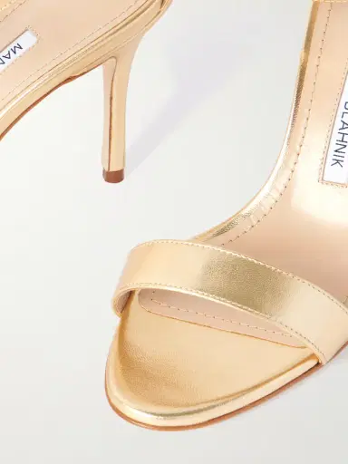 Manolo Blahnik Chaos 90 Metallic Leather Sandals | Thumbnail 4 Manolo Blahnik Chaos 90 Metallic Leather Sandals | Thumbnail 4