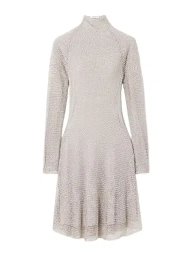 Alaïa Metallic Open-knit Turtleneck Mini Dress | Thumbnail 1