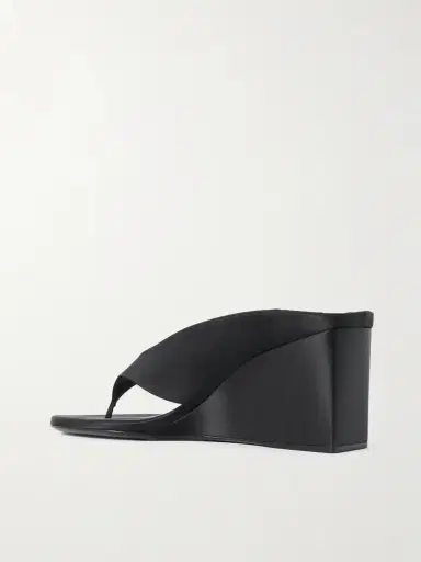 Alaïa Satin Wedge Sandals | Thumbnail 3 Alaïa Satin Wedge Sandals | Thumbnail 3
