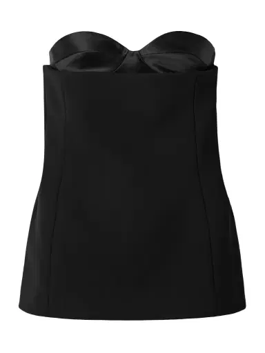 Khaite Ayla Strapless Crepe And Satin Bustier Top | Thumbnail 1 Khaite Ayla Strapless Crepe And Satin Bustier Top | Thumbnail 1