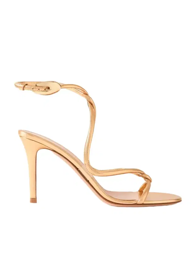 Black Mamba 85 Metallic Leather Sandals