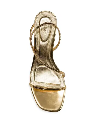 Simkhai Women's Bridget 75MM Metallic Leather Wedge Sandals | Thumbnail 5
