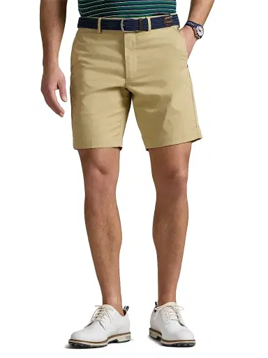 RLX Ralph Lauren Men's 9'' Tailored-Fit Performance Shorts - Classic Khaki - Size 42 | Thumbnail 3