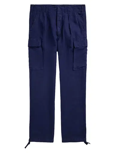 Polo Ralph Lauren Men's Lateef Slim-Tapered-Fit Linen Cargo Pants - Newport Navy | Thumbnail 1 Polo Ralph Lauren Men's Lateef Slim-Tapered-Fit Linen Cargo Pants - Newport Navy | Thumbnail 1