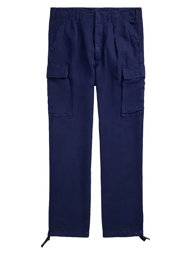 Polo Ralph Lauren Men's Lateef Slim-Tapered-Fit Linen Cargo Pants - Newport Navy
