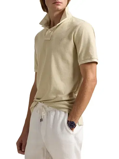 Polo Ralph Lauren Men's Classic-Fit Mineral-Dyed Mesh Polo Shirt | Thumbnail 4 Polo Ralph Lauren Men's Classic-Fit Mineral-Dyed Mesh Polo Shirt | Thumbnail 4