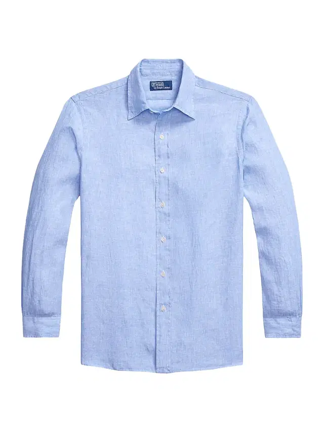 Polo Ralph Lauren Men's Classic-Fit Linen Shirt - Blue White