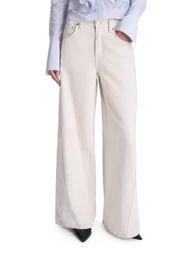 TWP Women's Almost Famous Wide-Leg Jeans - Natural - Size 30 | Thumbnail 3 TWP Women's Almost Famous Wide-Leg Jeans - Natural - Size 30 | Thumbnail 3