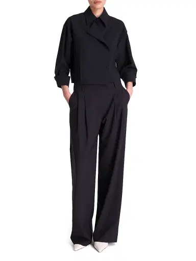 TWP Women's Next Chapter Asymmetric Shirt - Midnight - Size Large | Thumbnail 2