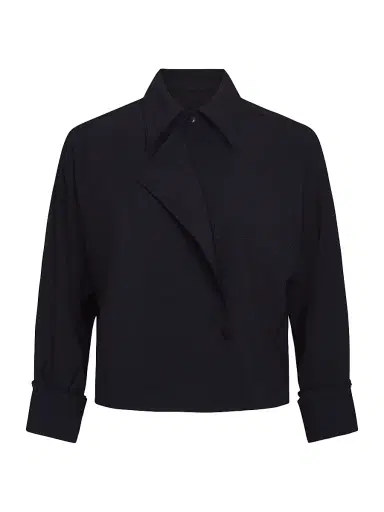 TWP Women's Next Chapter Asymmetric Shirt - Midnight - Size Large | Thumbnail 1