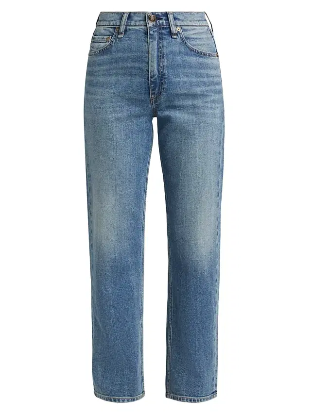 rag & bone Women's Harlow Mid-Rise Straight Ankle Jeans - Orian