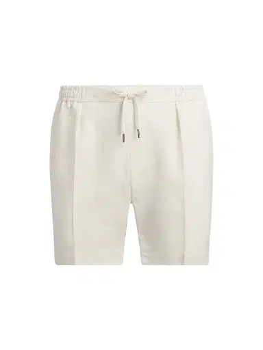 Ralph Lauren Purple Label Men's Hand-Tailored Pleated Silk-Linen Shorts - Classic Cream - Size 42 | Thumbnail 1