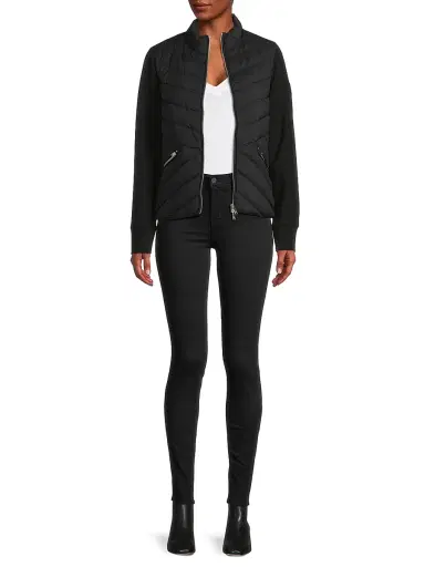Moose Knuckles Women's Air Down Beaconsfield Hybrid Jacket - Black | Thumbnail 2
