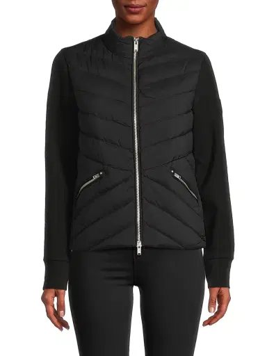 Moose Knuckles Women's Air Down Beaconsfield Hybrid Jacket - Black | Thumbnail 3