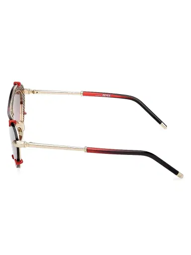 Christian Louboutin Women's Cat-Eye Sunglasses - Pale Gold Red | Thumbnail 3 Christian Louboutin Women's Cat-Eye Sunglasses - Pale Gold Red | Thumbnail 3